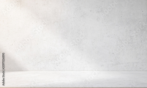 Minimal White Concrete Wall Background with Natural Texture