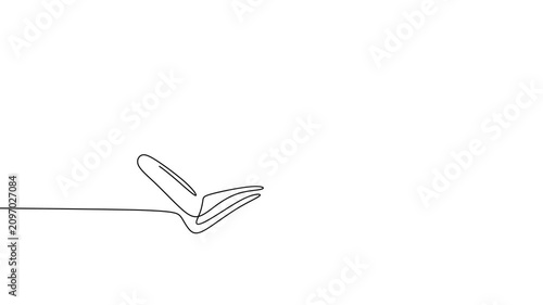 Researching Book Magnifying Glass Continuous Line Video For Knowledge Discovery
