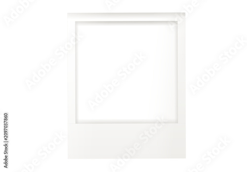 Blank Polaroid photo frame, white, for mockup or overlay effect