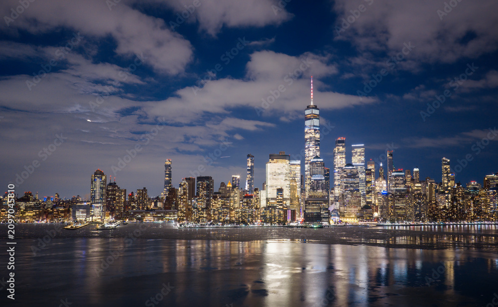 Obraz premium New York City cityscape, NYC aerial view. New York Manhattan cityscape, NYC aerial. New York aerial view. New York landscape top view, NYC.