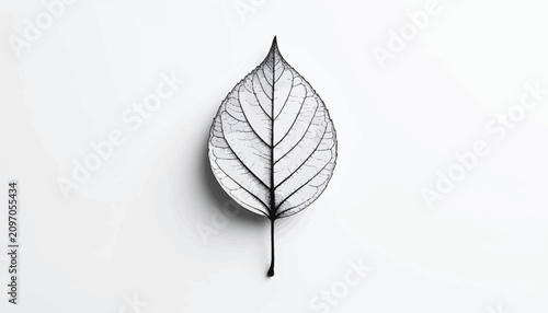 Tableau sur toile Detailed skeleton of a leaf.