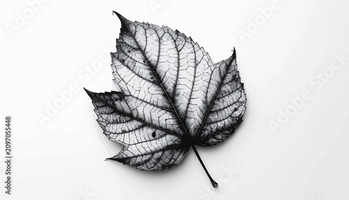 Foto Detailed view of a leaf vein.