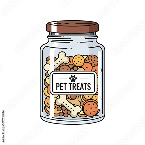 Quadro su tela Jar of dog biscuits and bones.