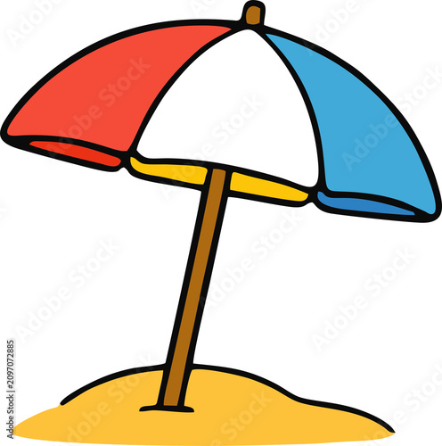 vector illustration of a colorful umbrella