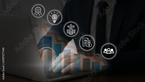 Tableau sur toile Business leaders plan their wealth management strategies
