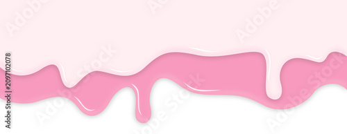 Melting Ice Cream Corner Drip Illustration for Summer Dessert Theme, Sweet Food Decoration, Border Accent, and Creative Graphic Design. Vector Isolated