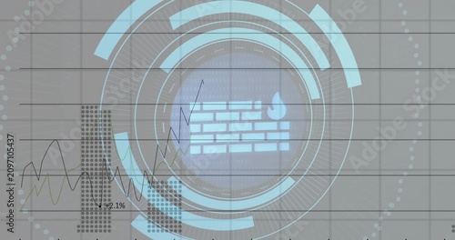 Mark appearing, HUD rings pulsing, graphs moving, bars rising, percent labels updating for insight