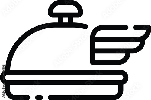 Food Delivery Icon Outline Vector