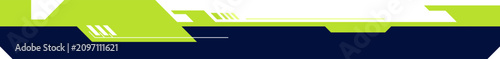 Blue and Green Geometric Footer
