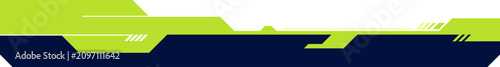 Blue and Green Geometric Footer