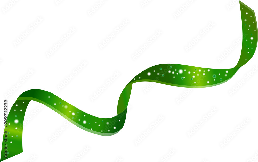 Naklejka premium Christmas Glitter Green Confetti Decoration