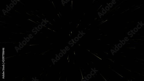 Warp speed effect animation with transparent background, Accelerated flight through stars, Hyperspace Jump, Flying Through the Universe Light speed Tunnel in 4k.