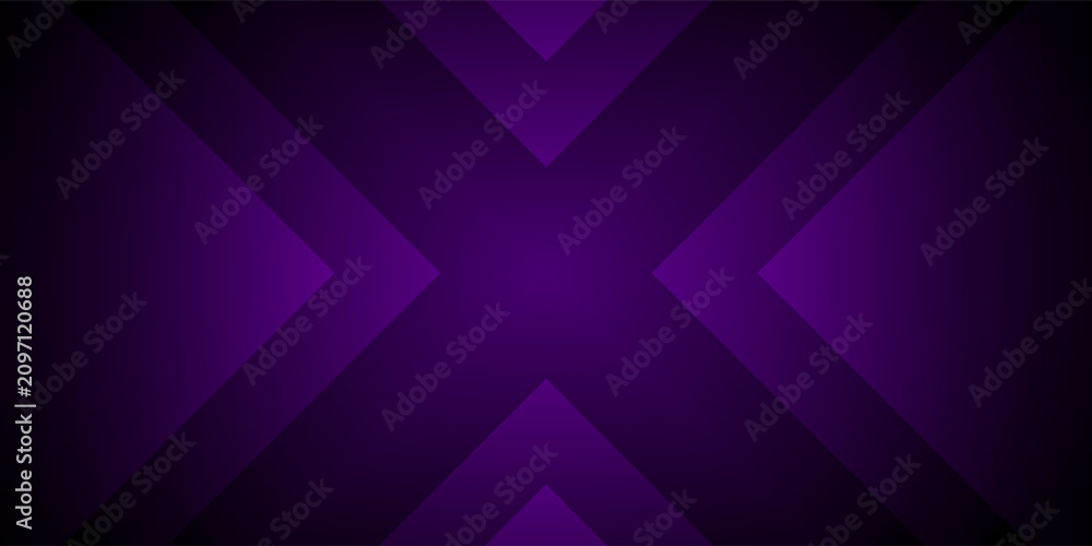 Obraz premium Abstract Dark Purple Geometric Background with Overlapping X-Shape Patterns and Gradient Lighting for Modern Digital Design
