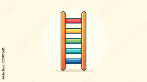 Obraz na płótnie Colorful ladder for climbing purposes.