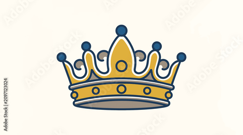 Photography Golden Royal Crown Jewel Symbol.