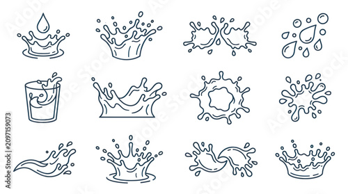 Quadro su tela Water Splash Droplet Liquid Motion.