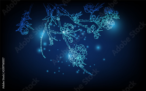 Luxury neon glowing lines, magic energy space light concept, luxury abstract background