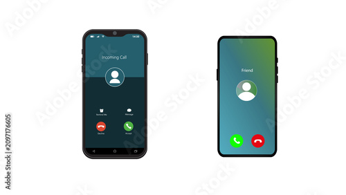 Cuadro en lienzo Minimal smartphone icon isolated on transparent background