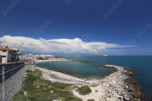 Wide View of La Gravette Beach and Marina, Antibes