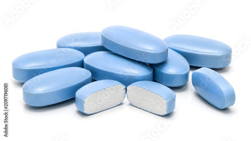Film Coated Pharmaceutical Tablets Isolated on White Background Premium Realistic Medical Atlas