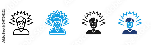 фотографія Anger icon multiple style collection