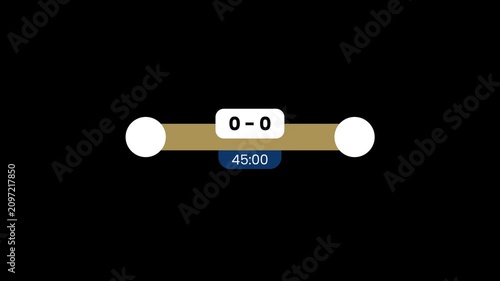 Score box for streaming or media sport. Overlay Graphic