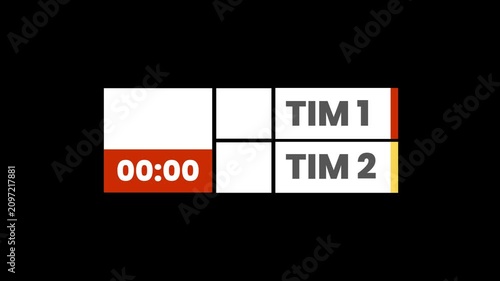 Score box for streaming or media sport. Overlay Graphic