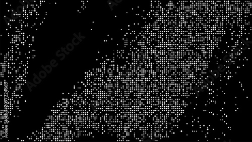 Canvastavla Stellar white dot pattern on black background representing galaxy space or data structure