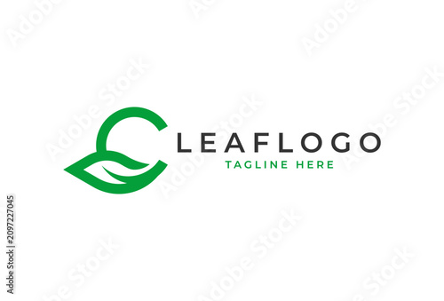 Leaf Logo, Letter C with Leaf combination, suitable Brand and Company logos, Vector Illustration