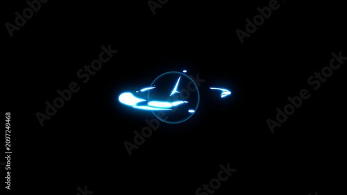 Flash FX Energy Cartoon impact, cartoon explosion element effect moving on black screen background. Hit effects can be used to create a variety of game effects