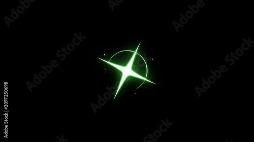 Flash FX Energy Cartoon impact, cartoon explosion element effect moving on black screen background. Hit effects can be used to create a variety of game effects 4K