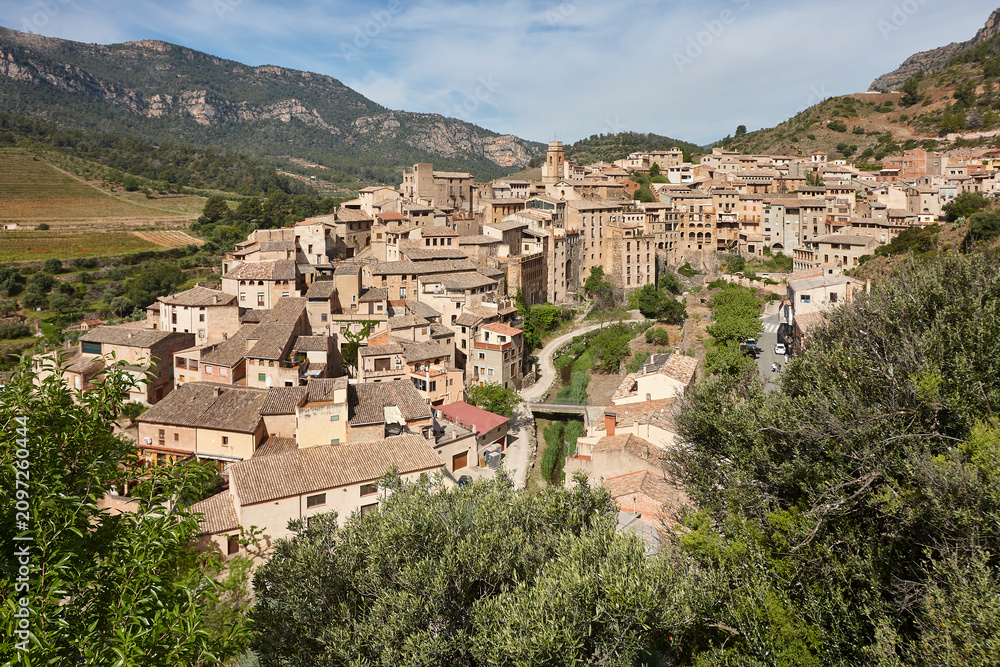 Obraz premium Traditional priorat village of La Vilella Baixa. Tarragona, Catalonia, Spain