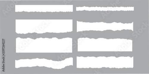 Принти на полотні A set of torn paper frame backgrounds
