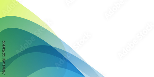 Minimal abstract background with overlapping translucent colorful waves, layers on the bottom left and white space on the upper right, ideal for modern layouts, presentations, or text placement.