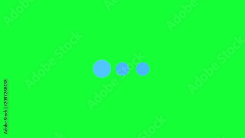 Loading dot animation, process animation, loading page, green screen 4K