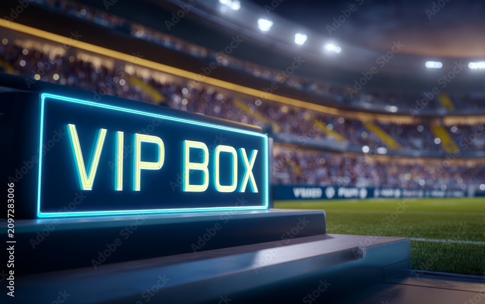Fototapeta premium VIP Box Suite Concept in Stadium with Vibrant Atmosphere at Event