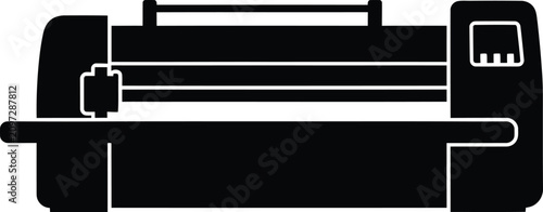 Silhouette design of a professional vinyl cutter plotter printing machine vector