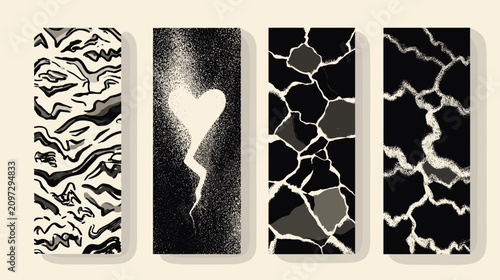 Φωτογραφία Abstract Black And White Textures Featuring Geometric Designs And Creative Patte