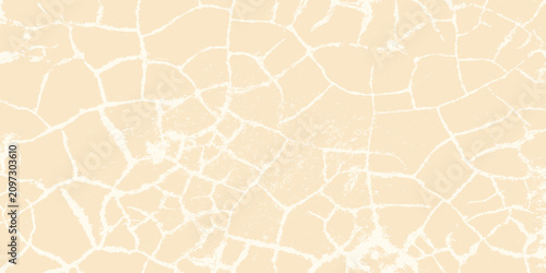 Abstract cracked beige texture background with distressed white lines