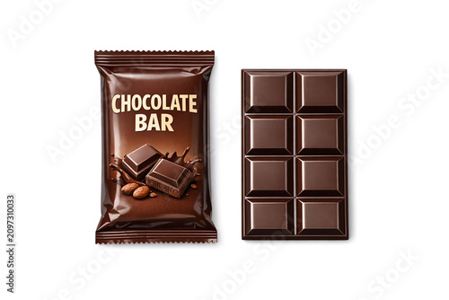 Chocolate Bar and Chocolate Dessert
