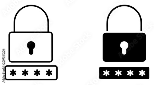 password icon for website app interface