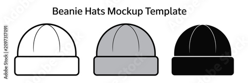 Cuadro en lienzo Beanie hat mockup