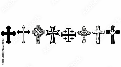 Cross Artwork Collection – High‑Resolution Display Representing Christian Faith, Artistic Diversity, and Symbolic Design for Religious, Cultural, and Creative Projects