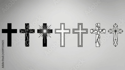 Cross Artwork Collection – High‑Resolution Display Representing Christian Faith, Artistic Diversity, and Symbolic Design for Religious, Cultural, and Creative Projects