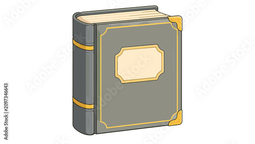 Photos Vintage hardcover book with decorative cover illustration