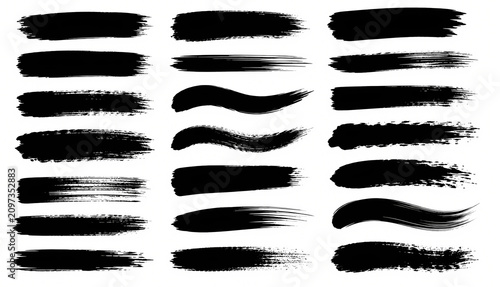 set of brush strokes