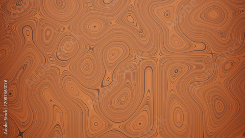 Fotografie Abstract Brown Liquid Flowing Pattern With Organic Contour Lines Creating A Flui