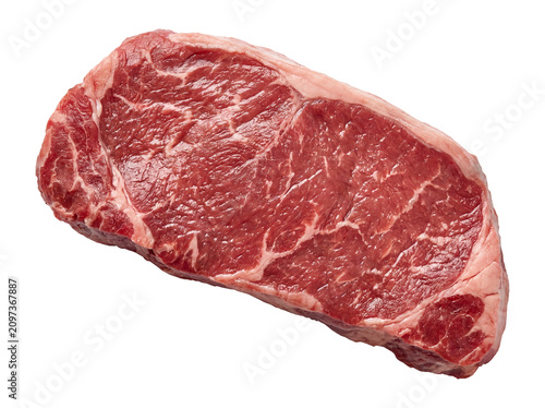 Premium Fresh Raw Top Sirloin Beef Steak Isolated on Transparent Background