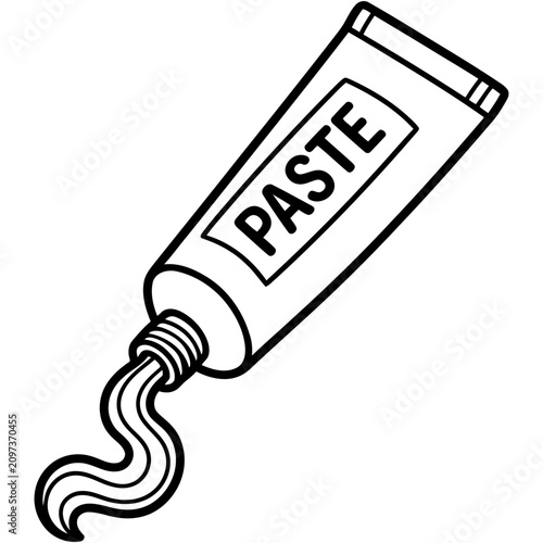 Toothpaste tube icon. Dental hygiene product vector illustration.
