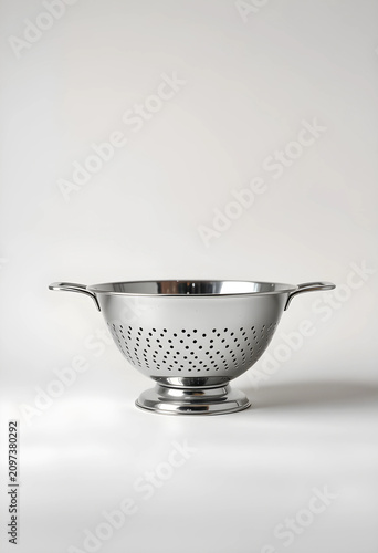 stainless steel colander on...